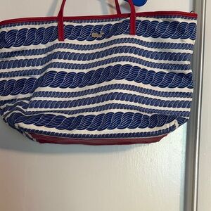 Vineyard Vines Reversible Nautical Tote Bag - Blue and Red